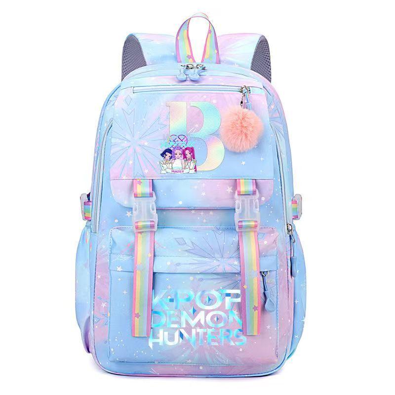 Witch Hunters KPopDemonHunters Alphabet Printed Backpack Casual Large Capacity Backpack 44*30*22cm