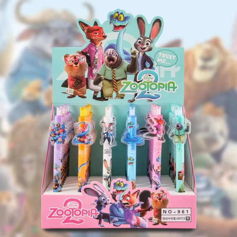 6/12/18 Stück Zootopia Schwarzer Tintenstift Schüler Schreib Zeichen Gel Anime Figur Schreibwaren Weihnachtsgeschenke 0,5 mm Positionierbar Gelenkig Maßstabsgetreu Detailliert Beweglich