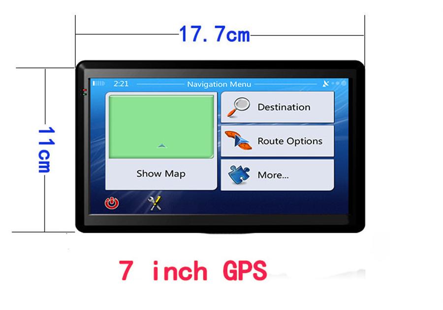 7Inch Touch Screen Car Truck GPS Navigation 8GB 128MB with Canada Mexico US Maps