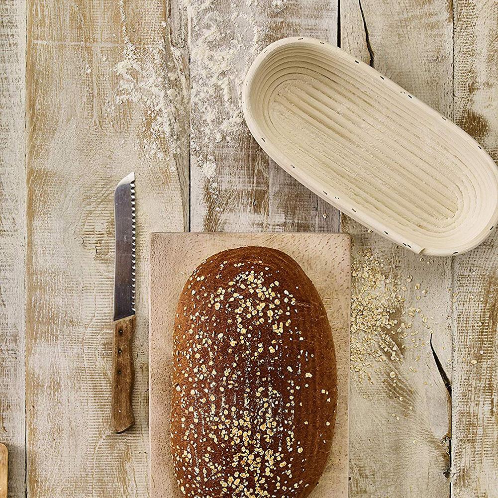 1 szt. Długie Koszyki Rattanowe do Ciasta Kuchennego Do Wyrastania Rattanowe Koszyki do Pieczenia Chleba Rattanowe Koszyki do Przechowywania Żywności1 szt.