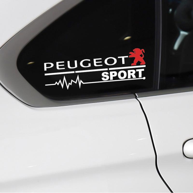 2pc Car Side Rearview Mirror Decor Stickers Car Logo Body Styling Decal For Peugeot 205 307 2008 207 308 107 408 508 106 301 206