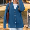 Women's Solid-color Fashionable Long-sleeved Top Cardigan