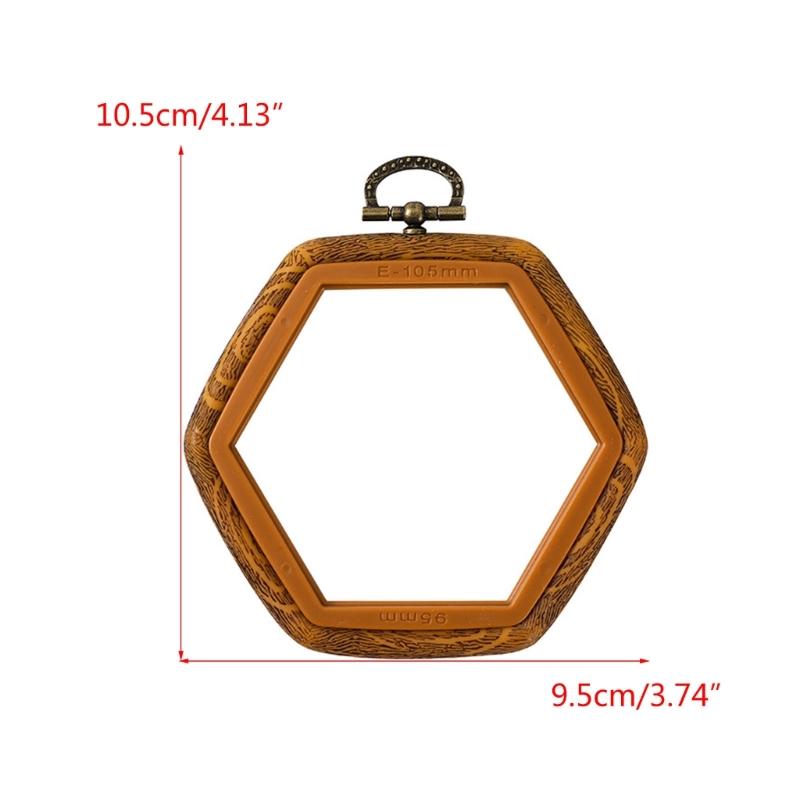 Imitated Wood Embroidery Hoop Hexagonal Embroidery Hoop Hexagonal Hoop for Craft