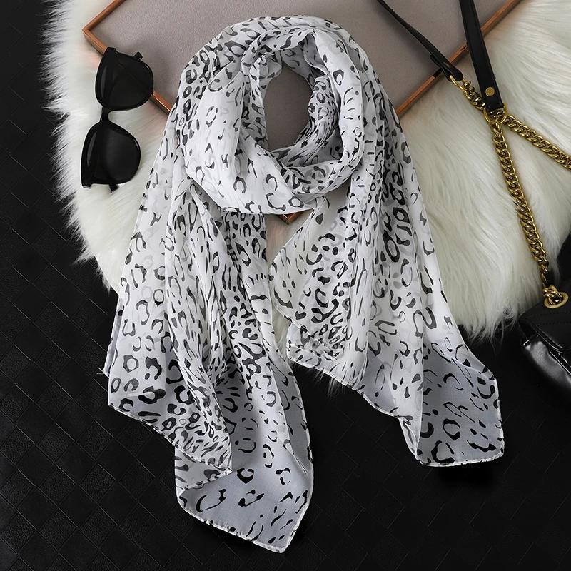 New Print Chiffon Scarf Shawl Women Sunscreen Silk Scarf Turban Long Wrap Beach Travel Outdoor Accessories Trendy Headband