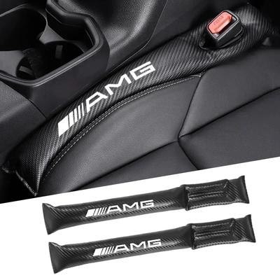 2Pcs Carbon Fiber Car Interior Seat Gap Plug Filler Pad For Mercedes Benz AMG W203 W206 W220 W205 W211 W212 W201 W210 W108 W168 EE10