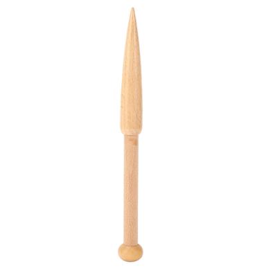 Wood Bobbin Stick Single Head Wooden Knitting Needles Beech Craft Weaving Weaving Machines Tools