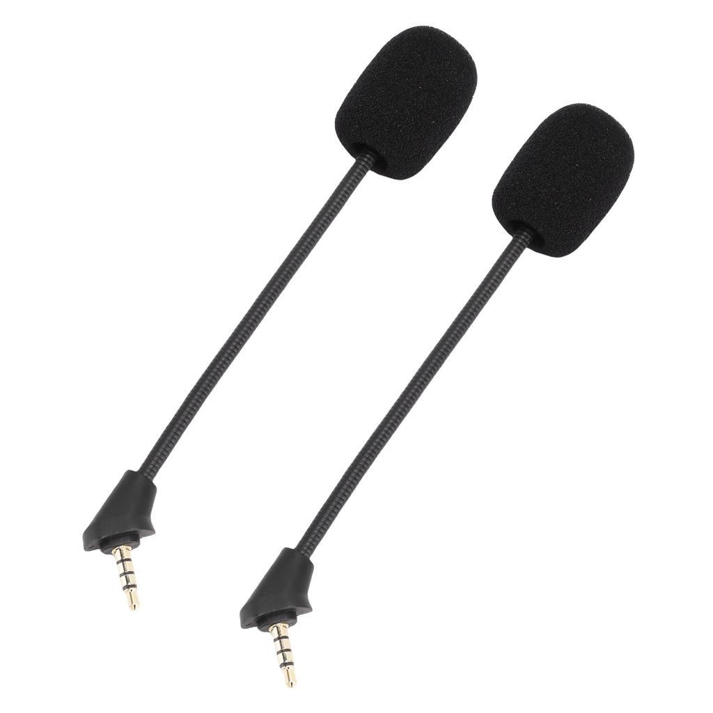 2 ST Mikrofonersättning för Kingston HyperX Cloud Alpha Trådlöst Gamingheadset Brusreducerande 3,5 mm Löstagbar Mikrofonbom