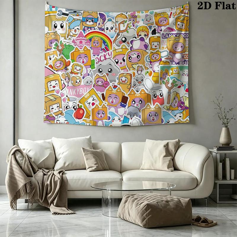 LankyBox Cartoon Pattern Home Decor Tapestry, Wall Hanging, Decorative RV Wall Cloth.ZGT0914061