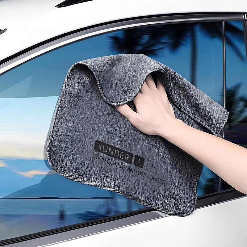 3Pcs Microfiber Thicken Car Wash Towel Universal Cleaning Drying Strong Water Absorption