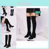 Stylish Over-the-knee Elastic Long Boots For Women Featuring Soft Sole Design And High Heels Ideal For Autumn And Winter Fashion