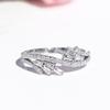 White Gold Diamond Ring Niche Design Set Diamond Ring Fashion All Purpose Commuter Ring