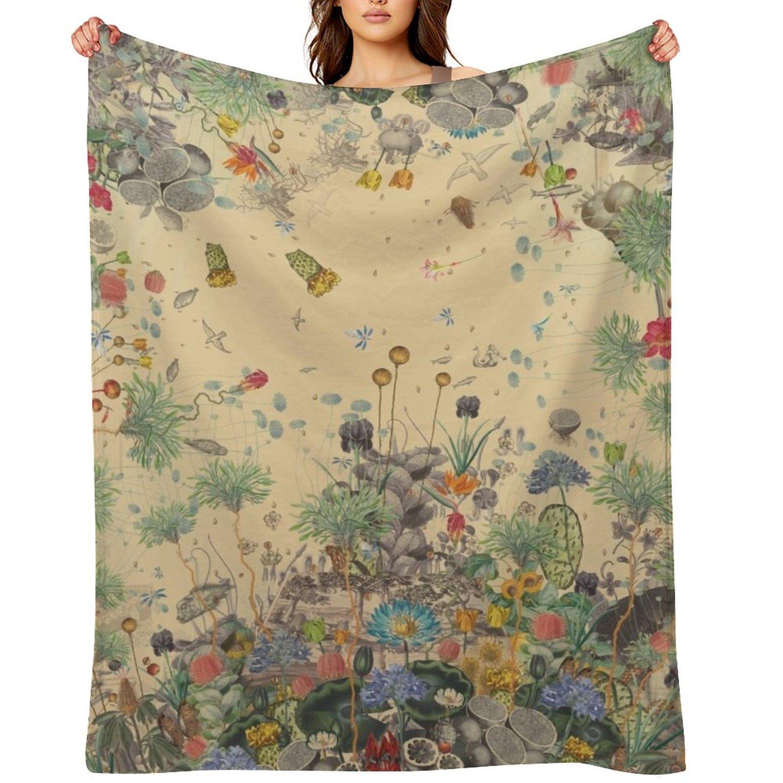 Garden Surround Throw Blanket Plaid on the sofa Kid S blankets and throws Flannels Blankets 30x40in