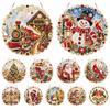 Acrylic Round Board Christmas Diamond Painting Set 5D Xmas Acrylic Pendant  Home Decoration