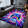 Neon Gamer Graffiti Carpet Waterproof Gaming Room Floor Mat Living Room Bedroom Aesthetic Decor Non Slip Home Rug