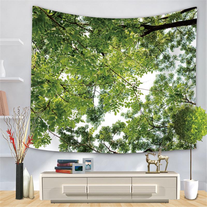 VIKAMA Forest Landscape Print Tapestry, For Living Room And Bedroom Home Decoration Wall Hanging, Washable And Dirt-Resistant.