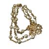 Vintage Floral Pearl Jewelry Set: Elegant Multi-layer Necklace & Earrings