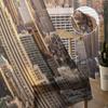 Aerial View Of The New York Skyline On A Sunny Afternoon Tulle Sheer Curtains for Living Room Home Decor Voile Organza Curtain