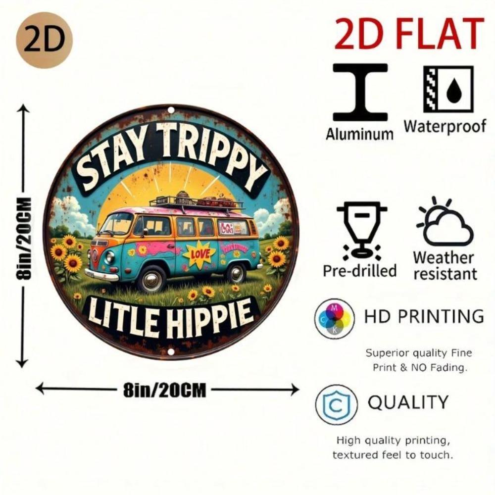 Vintage Hippie Van Blechschild Wandkunst für Garage Café Dekoration