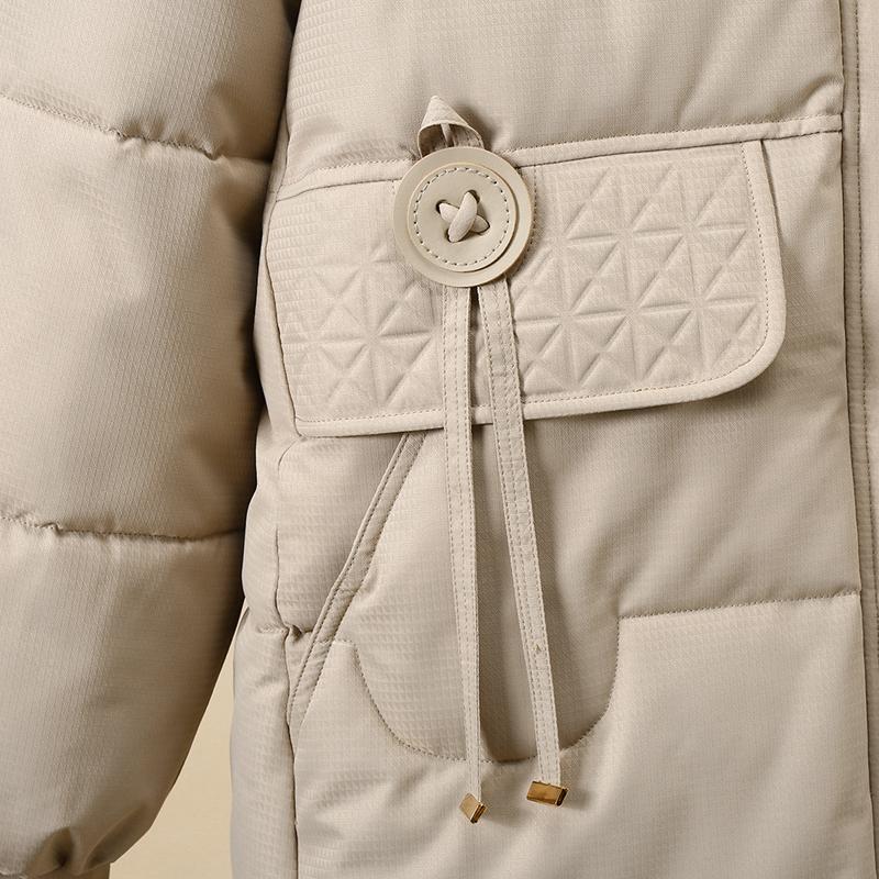 Haină de iarnă la modă pentru femei Parka lungă cu glugă groasă îmbrăcăminte exterioară caldă jachete damă