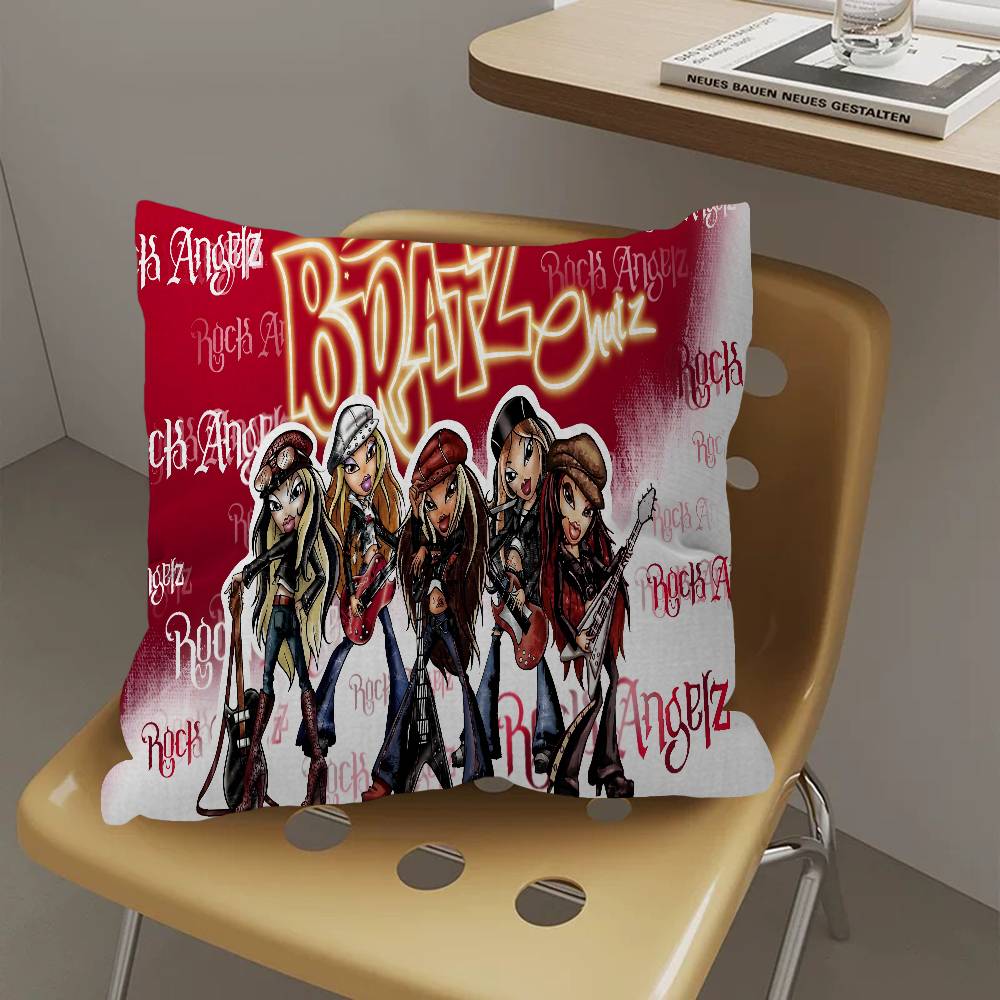 Cute BBratz DDoll Cushion Cover Polyester Sofa Cushions Decorative Throw Pillows Home Decoration Pillowcover