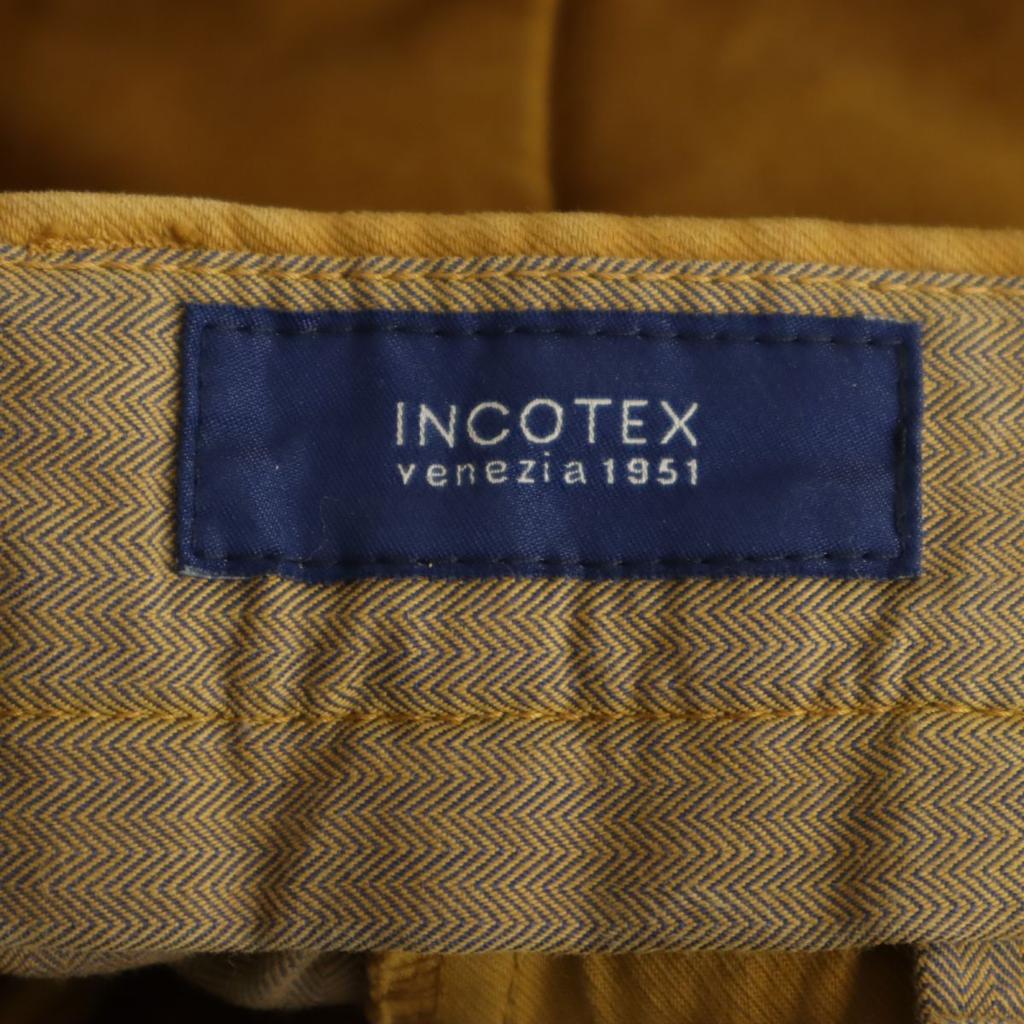INCOTEX SLOW Pants 46 Brown With Waist Belt Men's Used