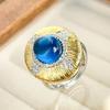 Jewelry European Simulation Corundum Green Chalcedony Retro Set Main 10 * 12