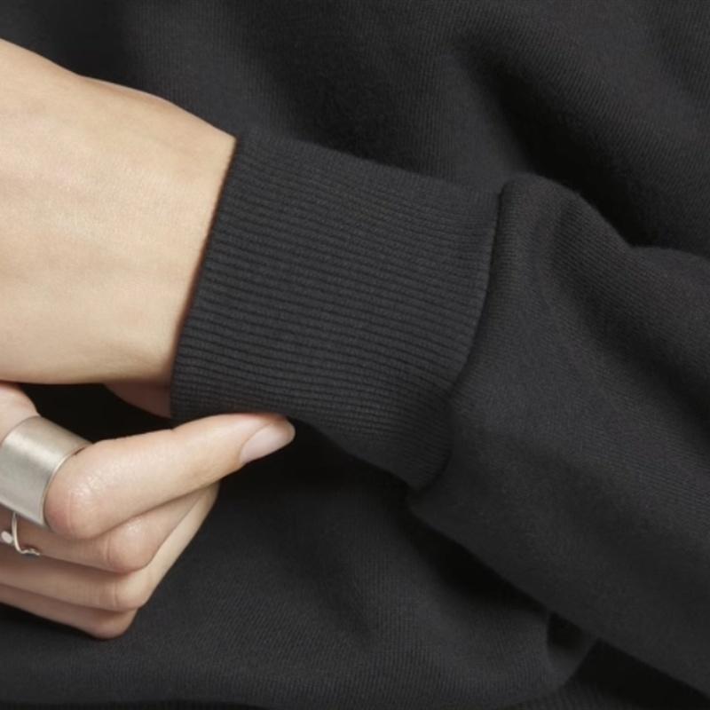 Reebok Loose Comfortable Stand Collar Long Sleeve Sweatshirt Women Sweatshirt Black HS0396