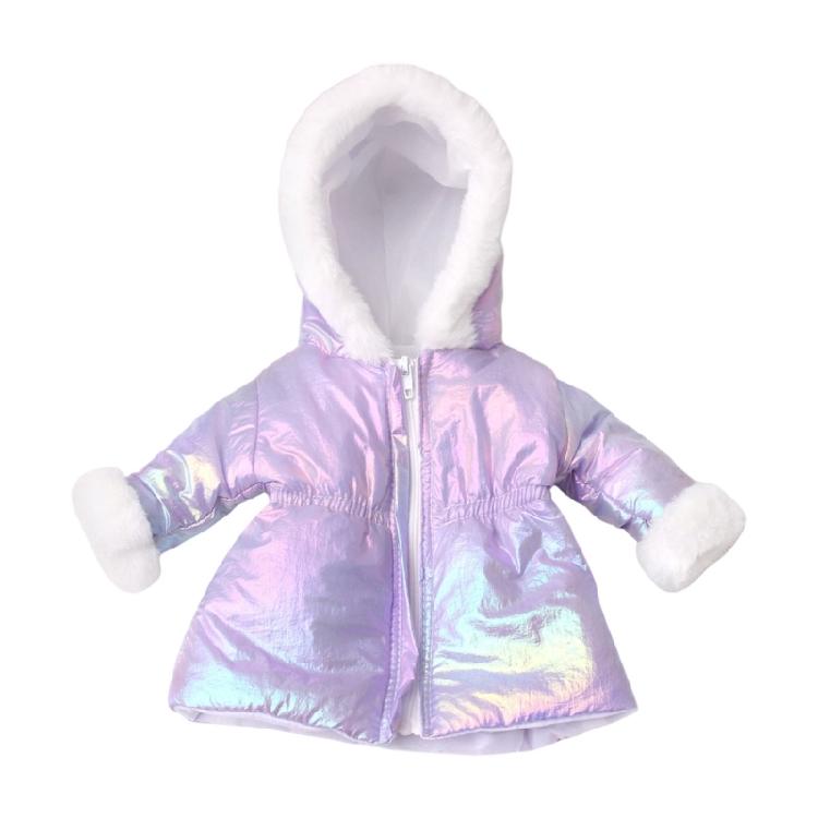 Long Coat Winter Doll Clothes For 18 Inch Girl Dolls Soft Plush Outfit Set Simple Wear Design
