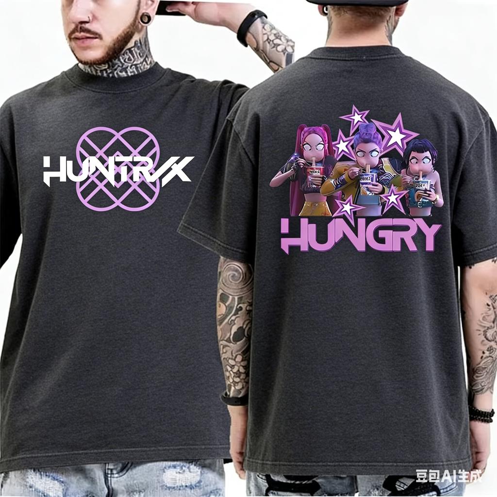 KPop Demon Hunters Officially Authorizes Netflix Animated Movie Summer 2026 Mens Womens Luxurious Cotton Oversized Tshirts