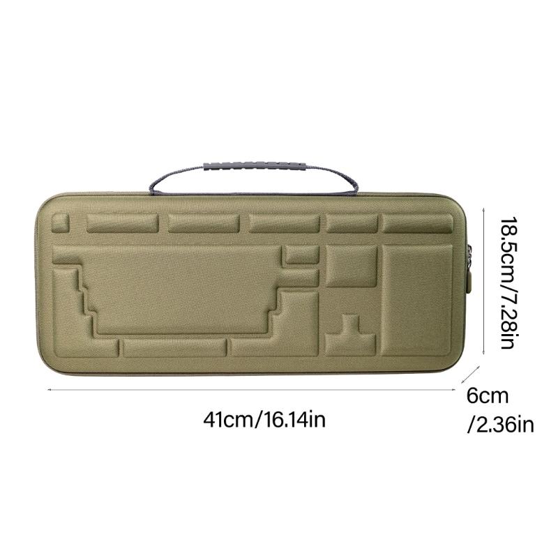 Heavy Duty Travel Dustproof Case Shockproof Portable Storage Bag Replacement for 84 Keys Mechanical Keyboard Accessories