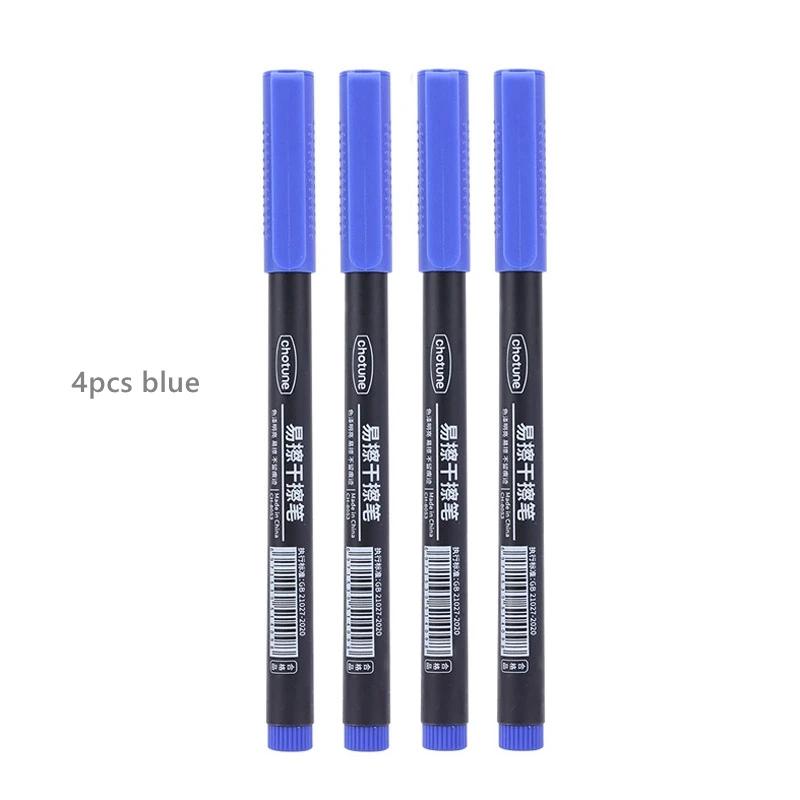 8 buc Marker Whiteboard Șters 0.5mm Vârf Fin Cerneală Neagră/Albastră/Roșie Marker Tablă Școală Birou Artă Scris Papetărie