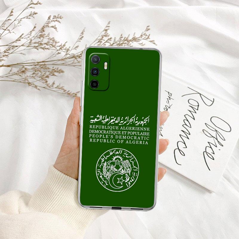 

IK3 Algerian Passport Flag Transparent Phone Case for Samsung Galaxy A04 A04S A14 A23 A34 A54 M23 M33 M52 M53 Galaxy A04