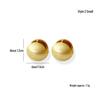 Savi Blogger Silver Brushed Metal Ball Earrings for Cold Wind Temperament