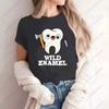 Aesthetic Funny Tooth Dentist Kawaii T-Shirt Women Short Sleeve Summer Fashion Tshirt Casual Black Fashion Tee Shirt O-Neck Tops