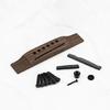 Acoustic Guitar Bridge Guitar Saddles Nut Slotted Bridge Pins Rosewood 6 String Folk Guitar Bridge Replacement Part