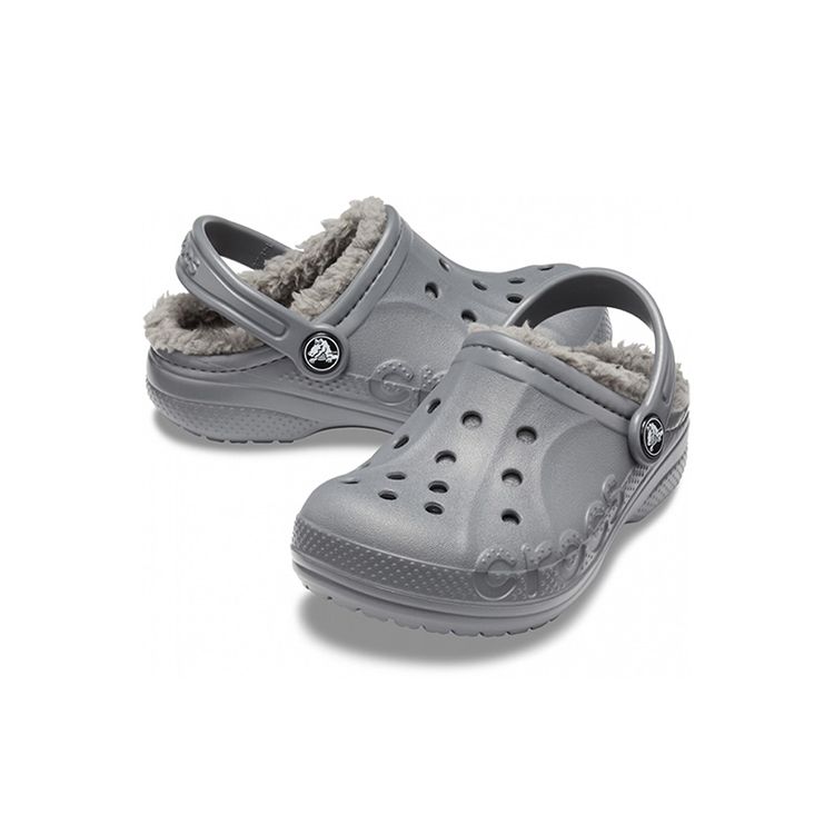 Crocs Bayaband Comfortable Warm Cotton Sandals Kids Sandals Gray 205977-00Q