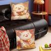 Cute Lucky Cat Pillow Case Fashion Square Pillowcase Bedroom Sofa Room Ins Decoration Leisure