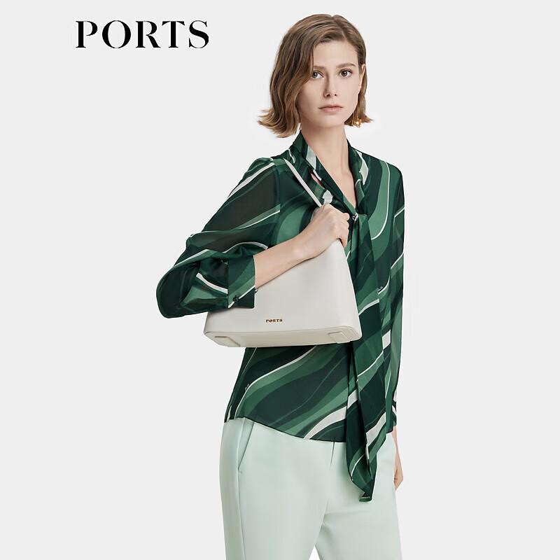 PORTS Women's Fall/Winter Printed Tie-Neck Blouse