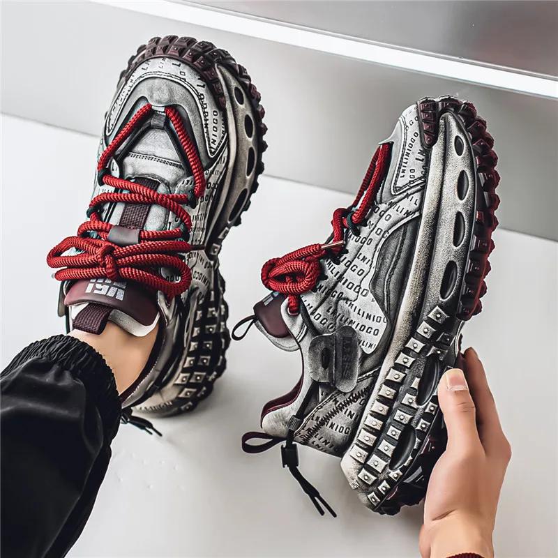 High Quality Casual Chunky Sneaker Outdoor Men's Sneakers Loafers Wear-resistant Non-Slip Leisure Platform Sports Shoes for Men