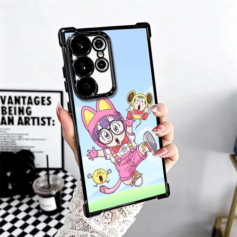 Arale S-Slump Anime Soft Phone Case For Samsung Galaxy S26 Ultra S25 Edge S24 FE S23 Plus S22 S21 + S20 Plating Anti-Fall Fundas