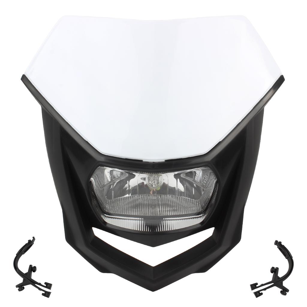 Motorcycle Dirt Bike Halogen Headlight Plate For Honda Kawasaki Yamaha Moto Universal Accessories Head Light Enduro Headlamp