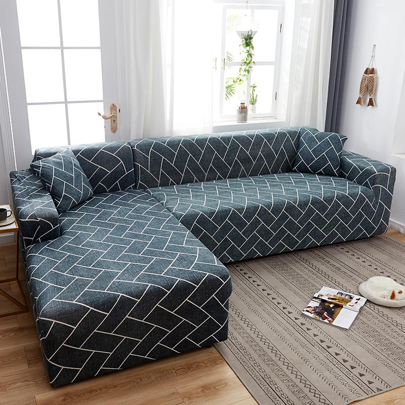 Leaves Elastic Corner Adjustable Sofa Cover 2 3 4 Seater Chaise Longue Sofa Decorative L Shape Protection Cover
