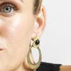 Earrings - LUXENTER - Noraf - Onyx - 18k Yellow Gold Finish - Bohemian Style