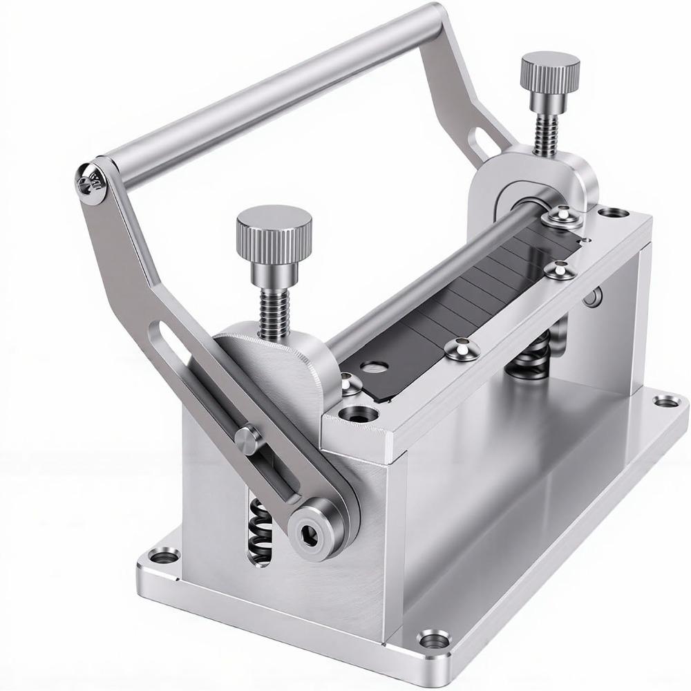 2pcs Adjustable Thickness Leather Splitter Tool Manual Peeling Machine Leathercraft Projects