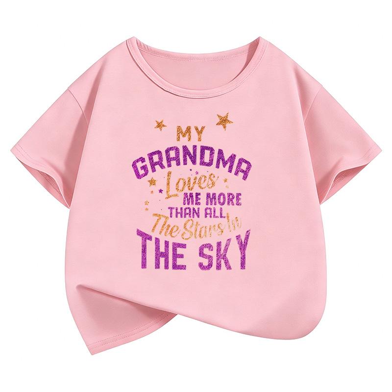 Colorful Grandmr Love Funny T Shirts Kids Childrens Tshirt Boys Girls Summer Spring Casual Top Tee Shirt Short Sleeve
