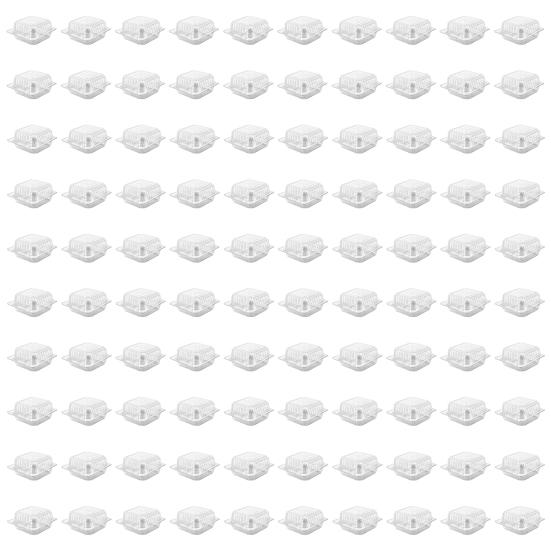 100Pcs 53-Inch Cake Packing Boxes Clear Food Container with Lids Thickened Disposable Sandwich Dessert Hamburger Salad Clamshell Boxes 100pcs прозрачный 1330₽