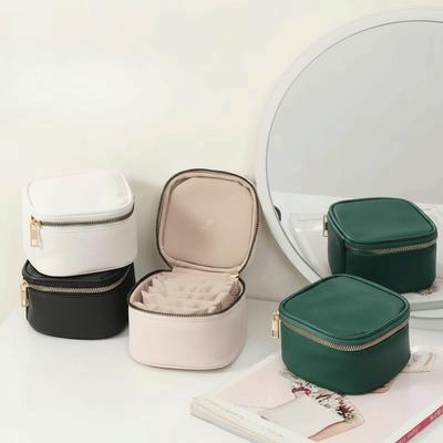 PU Leather Earring Storage Case Velvet Pouch Necklaces Storage Box Jewelry Storage Pouch