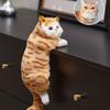 Simulation Hanging Cat Plush Doll, Cute Animal Pendant Ornament for TV Cabinet Air‑Conditioner Home Decor Kids Toy