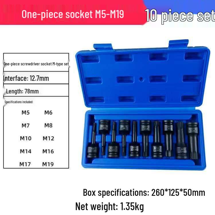 12-Punkt Torx Sechskant-Steckschlüsselsatz für pneumatische und elektrische Schlagschrauber – Schraubendreherbits für die Autoreparatur