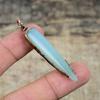 Aquamarin Anhänger Elektrogeformter Kupferanhänger Handgefertigter Schmuck Natursteinanhänger Elektrogeformter Schmuck Geschenk für Mama Kupferschmuck